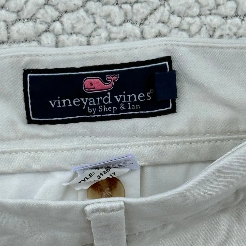 Vineyard Vines Breaker Shorts Mens 33 Stone White Cotton Blend StrBA-MBOT-0015